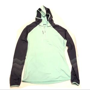 Reebok teal two tone zip hoodie